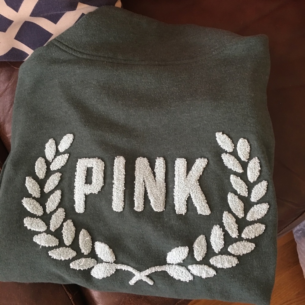PINK Green Sweatshirt